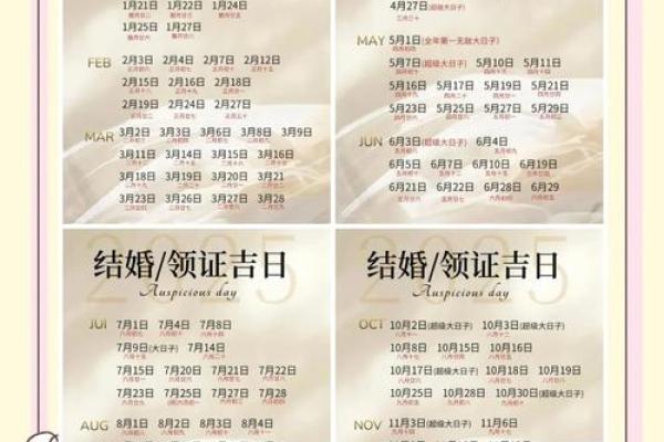 2025年订婚结婚吉日(2025年订婚结婚吉日一览表老黄历公历5月)