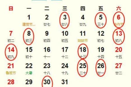 7月份黄道吉日一览表2025(7月份黄道吉日一览表2020)