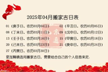 20257月份适合搬家的吉日(202504月搬家吉日)
