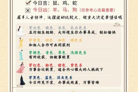 穿衣颜色2025年9月10日五行搭配详细图解