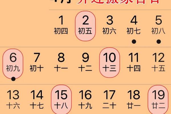2025年几月搬家入宅黄道吉日(2025年4月份哪几天是黄道吉日)