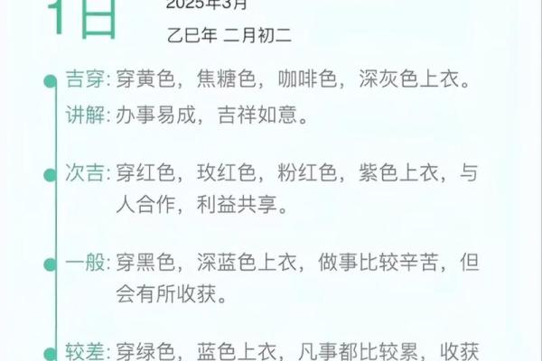 每日穿衣五行颜色2025年12月1日不得不解决