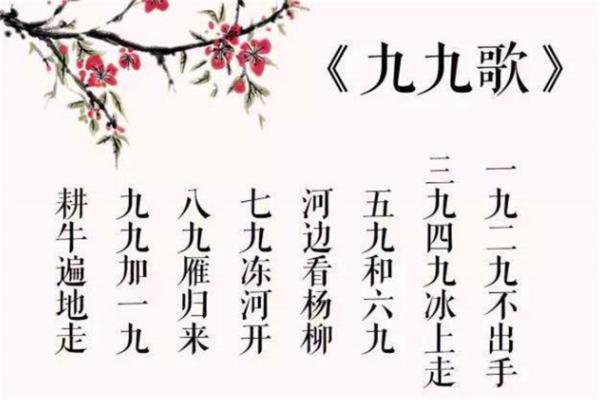 2022-2023年数九时间表完整版查询，包含每个九天数九歌