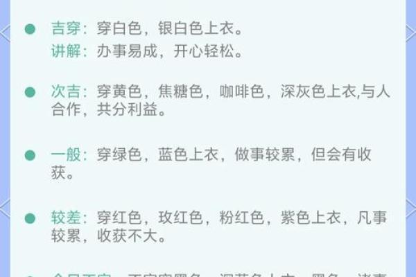 五行穿衣指南2023年10月31日 今日五行穿衣颜色宜忌查询