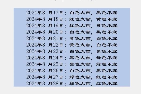 五行穿衣8月17日穿什么颜色 今日五行旺运颜色搭配查询