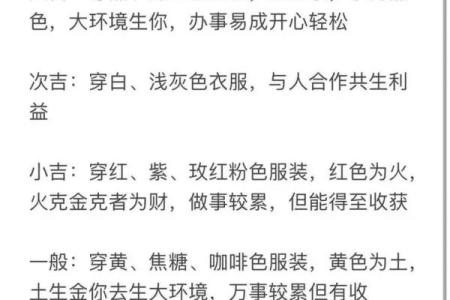 五行穿衣每日指南明日 明日五行穿衣搭配宜忌