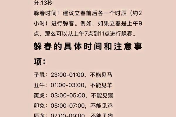 2024年躲春具体是几点到几点？哪个时辰最重要？